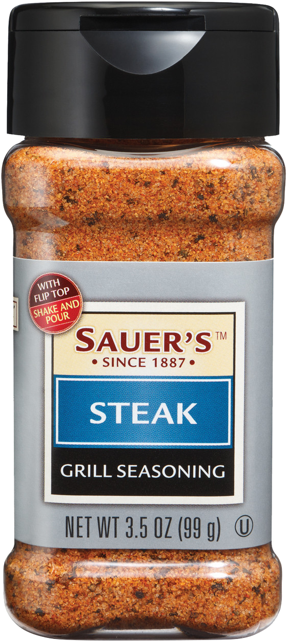 Steak Seasoning Griller - Sauers Garlic Pepper Blend - 2.6 Oz (613x1299), Png Download