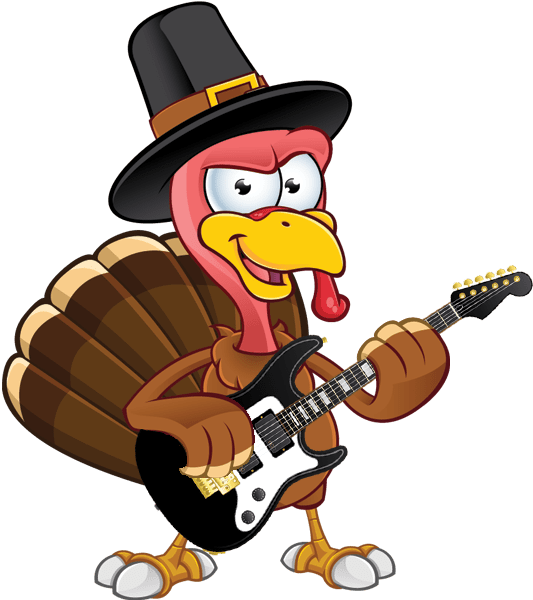 Turkey Playing Guitar (580x707), Png Download
