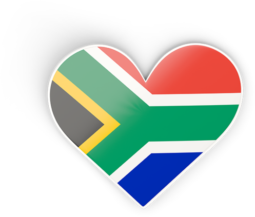 Transparent South African Flag Heart (640x480), Png Download