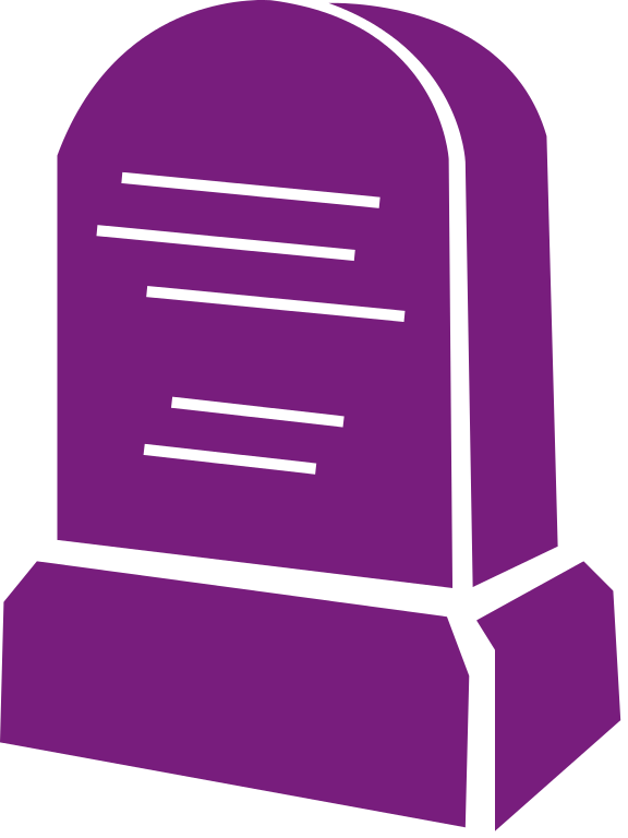 Free Icons Png - Purple Tombstone (576x768), Png Download