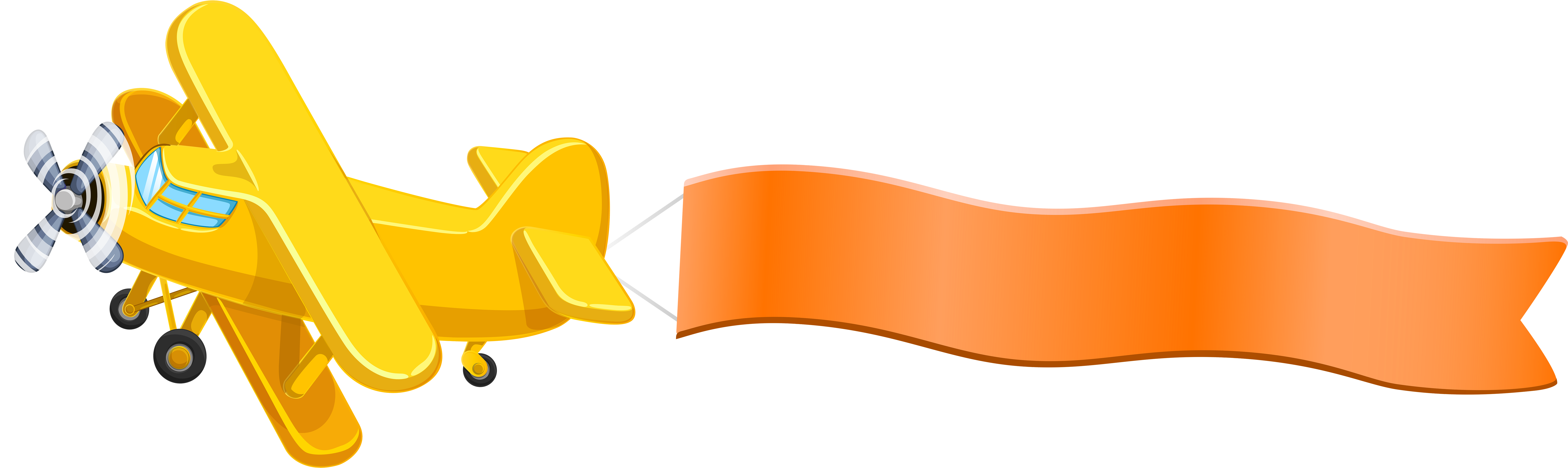 Avion Con Bandera Png (8000x2460), Png Download