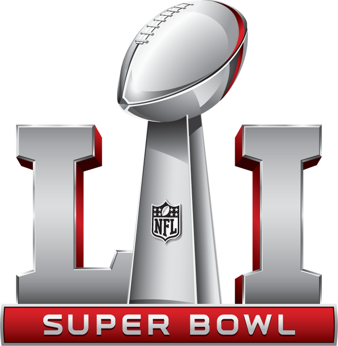Credit - Wikipedia/nfl - Super Bowl Li Logo Png (382x392), Png Download