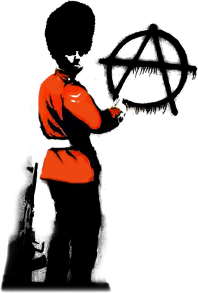Drawing Sports Graffiti Png Free Download - Banksy Anarchy (1000x1000), Png Download