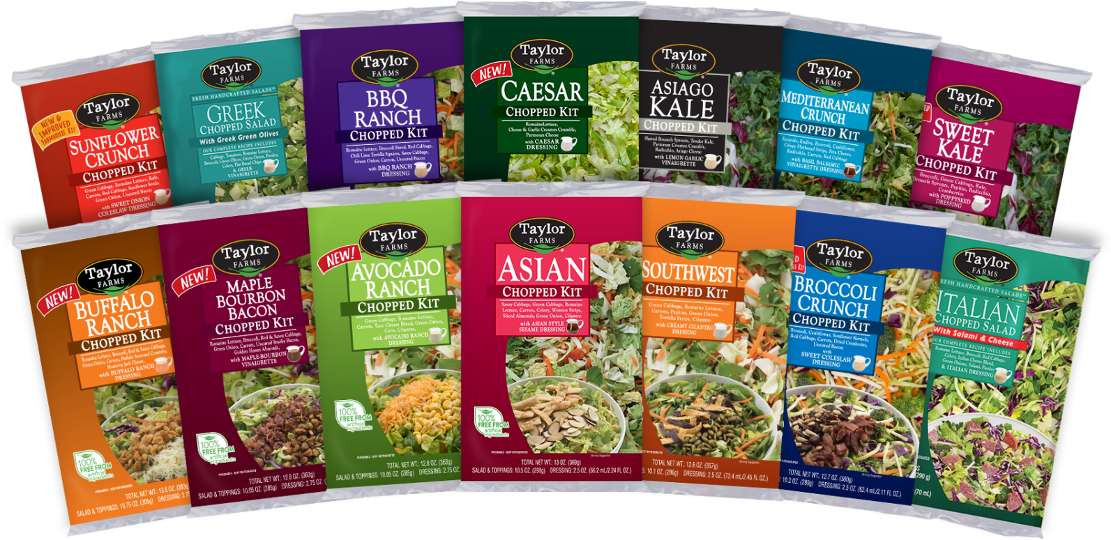 Supply Of Taylor Farms Chopped Salad Kits, A Variety - Taylor Farms Asian Chopped Salad 23.68 Oz (1024x499), Png Download