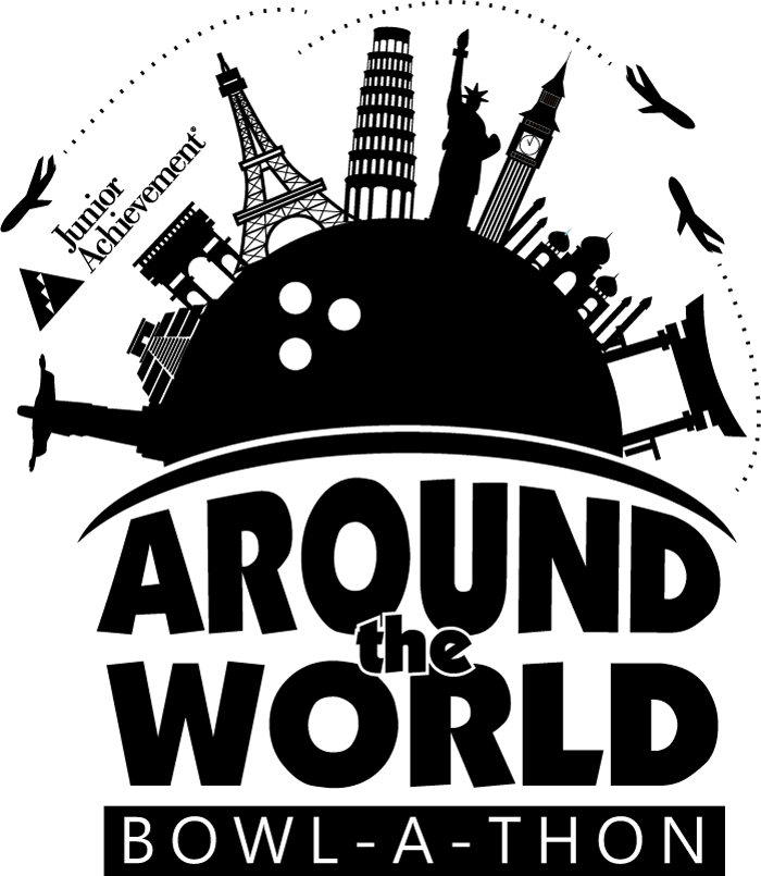 Around The World Bowl A Thon Logo Black And White - Poster (700x805), Png Download