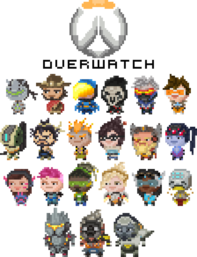 8 Bit Characters (672x876), Png Download