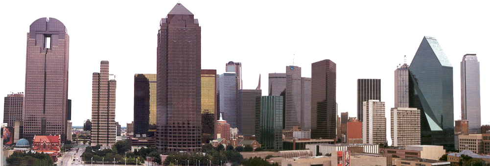 Dallas Skyline - Trammell Crow Building Dallas Texas (1000x346), Png Download