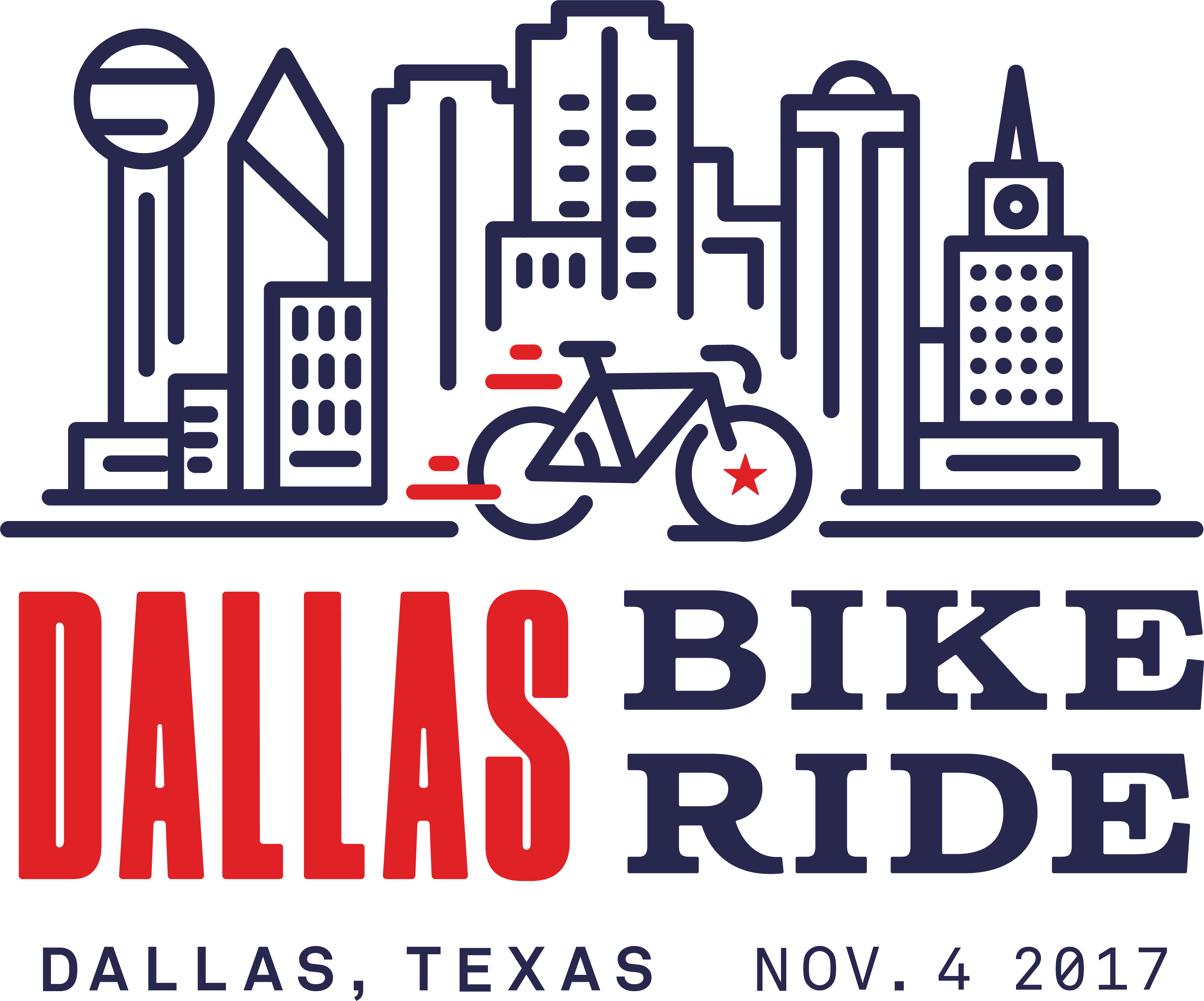 Dallas July 26, 2017 Capital Sports Ventures Has Announced - Dallas Bike Ride Logo (4278x3558), Png Download