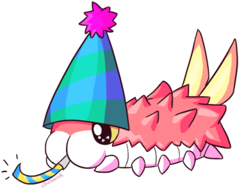 Party Hat, - Pokemon Go Party Hat Wurmple (500x390), Png Download