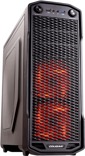 Photos - Cougar Mx310 Black Mid Tower Case (800x640), Png Download