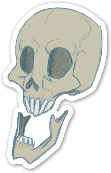 Skull Kid Sticker - Calavera (400x600), Png Download