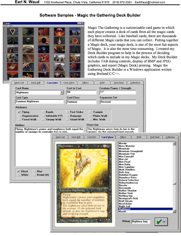 Nightmare Played Condition Revised Rare Magic The Gathering (681x881), Png Download