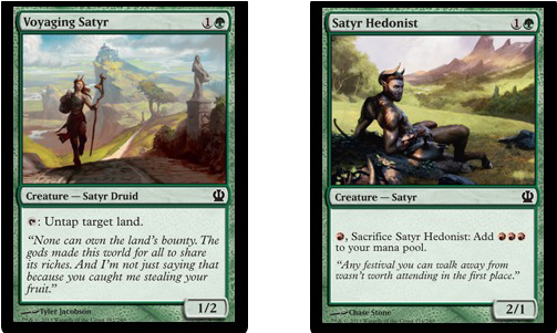 Mtg Blazing Beasts - Voyaging Satyr (600x300), Png Download