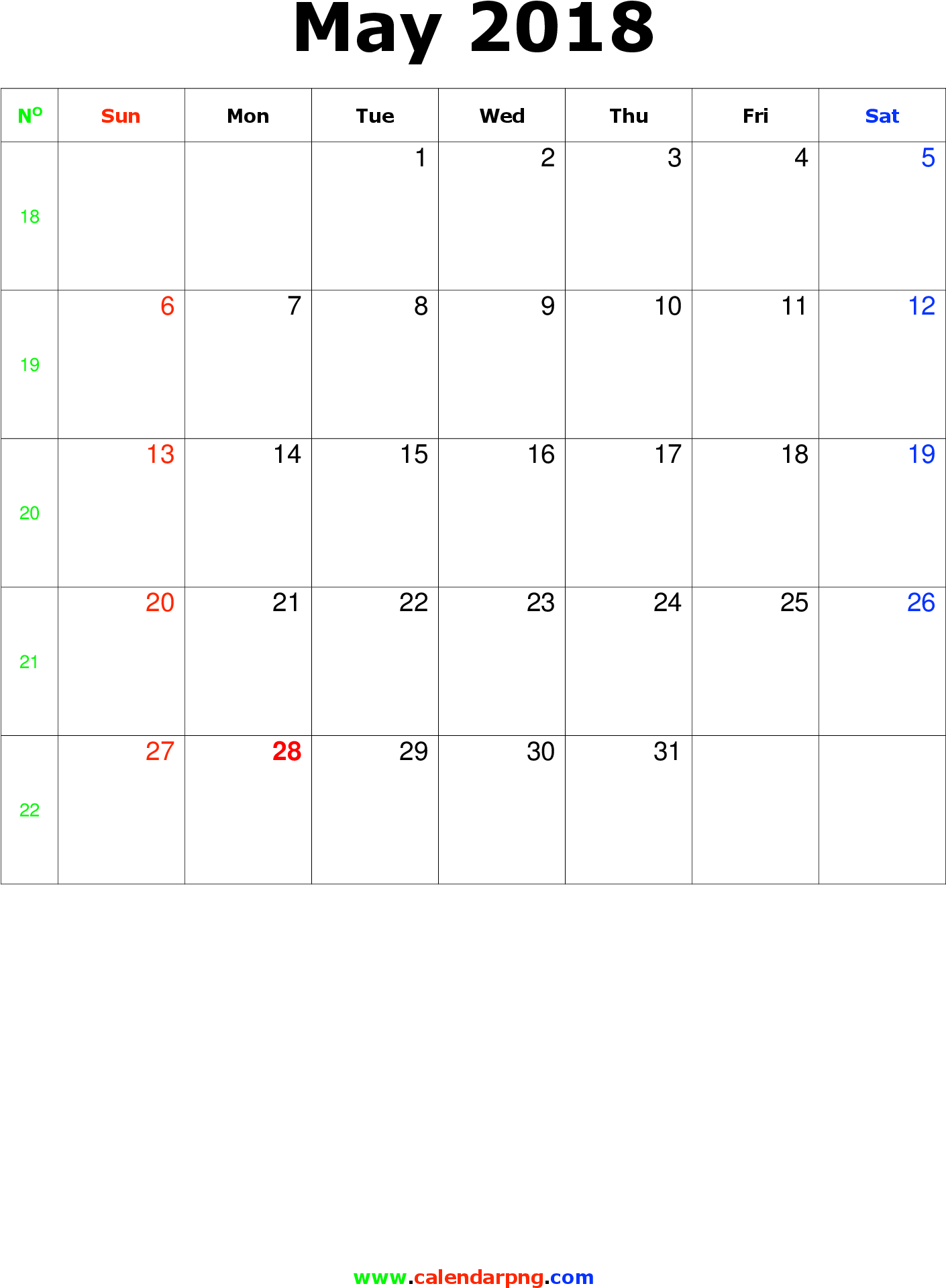 Check The Tag Guidelines Or “expand Dong” Format - May 2018 Calendar Png (1700x2200), Png Download