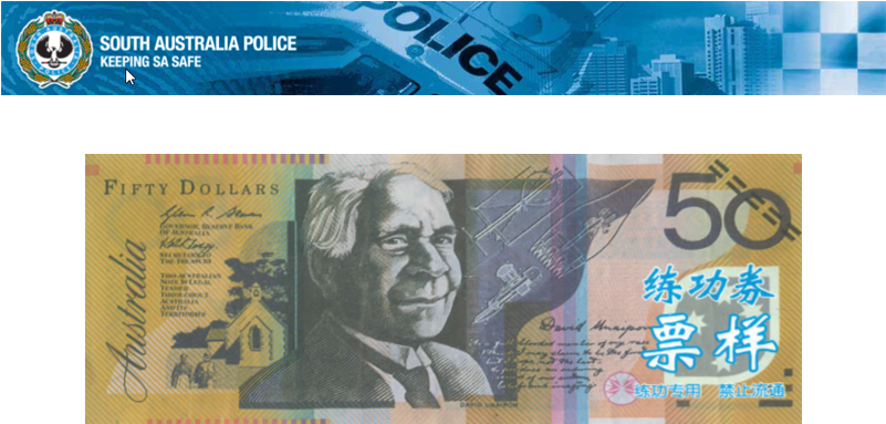 Fake $50 Notes - Fake 50 Dollar Note Australia (808x459), Png Download