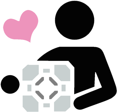 I Will Always Love My Companion Cube <3 (500x461), Png Download