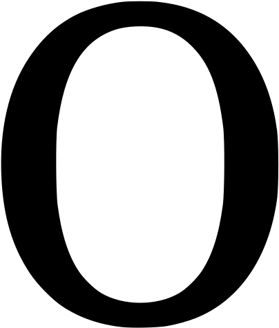 Deseret Capital Long O - Letter O In Black (699x768), Png Download