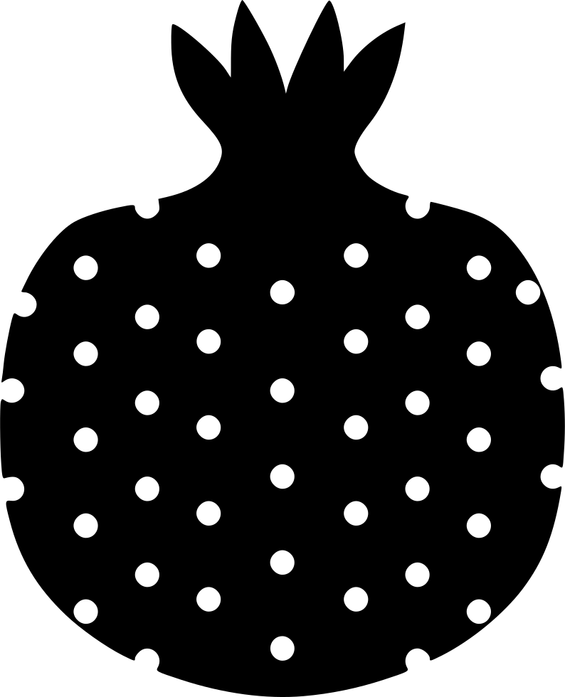 Pomegranate Pome Seeds - Black (794x980), Png Download