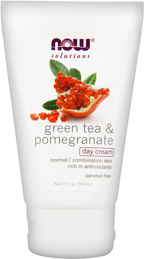 Product Description - Now Foods Green Tea & Pomegranate Day Cream (495x880), Png Download