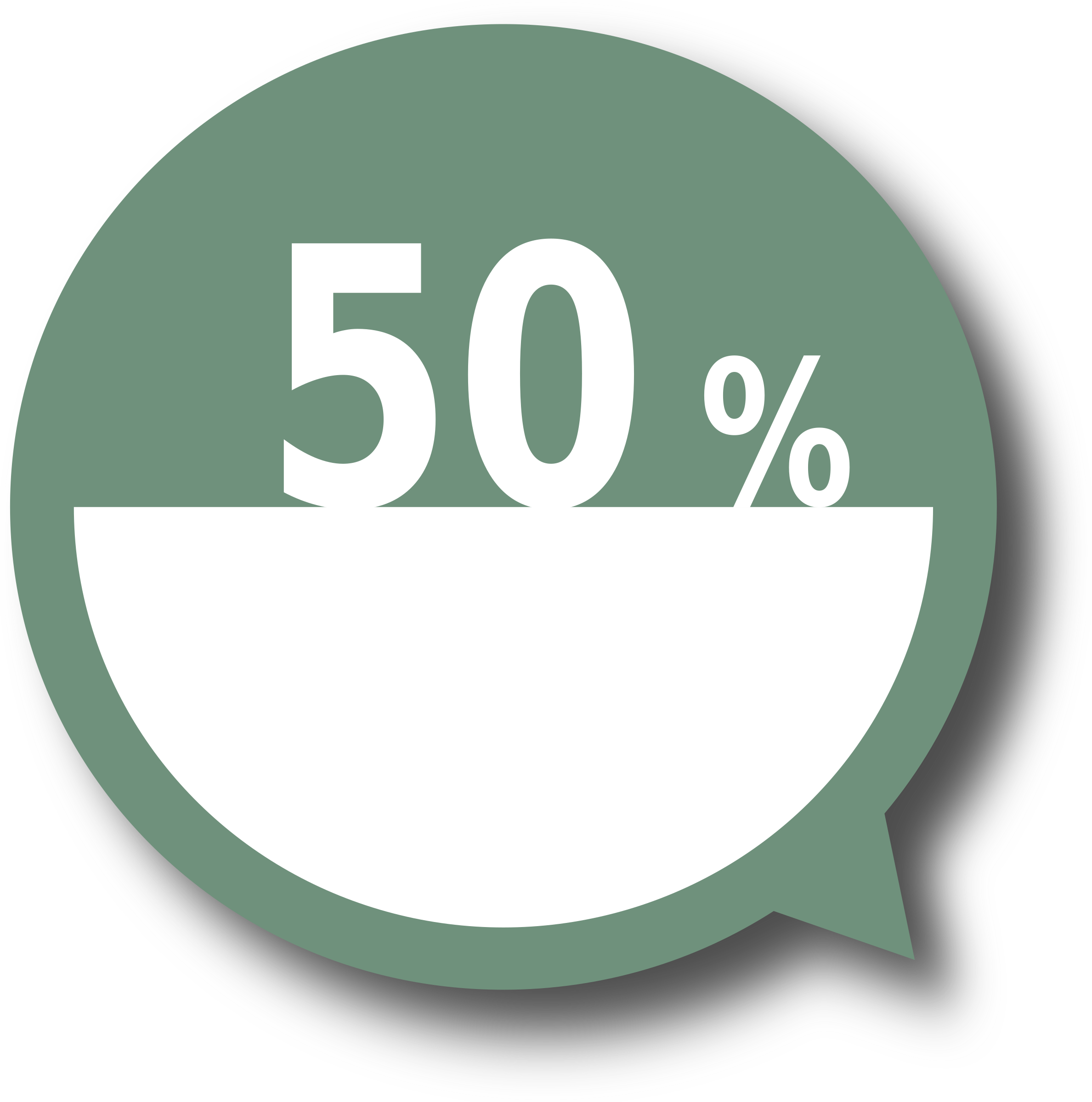 This Free Icons Png Design Of 50 Percent (2377x2400), Png Download