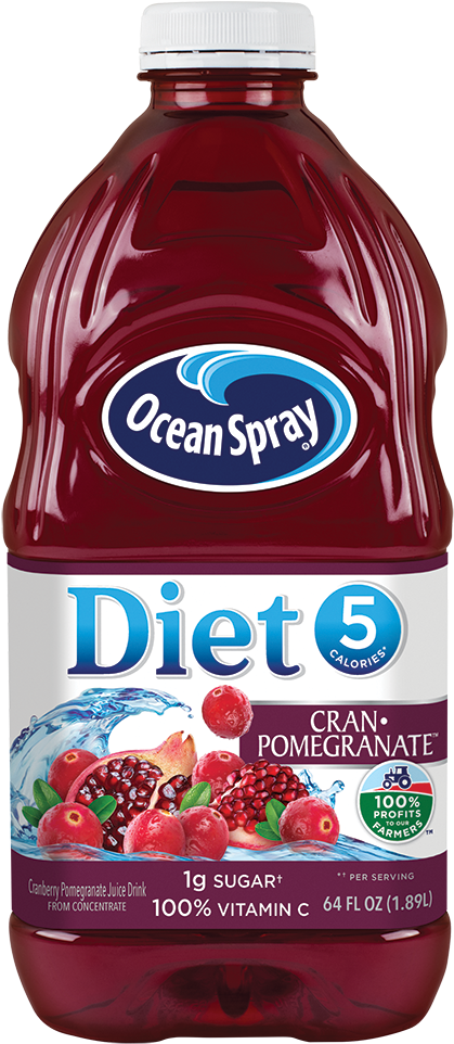 Ocean Spray Diet Juice, Cran-pomegranate, 64 Fl Oz, - Ocean Spray Cranberry Juice (1000x1000), Png Download