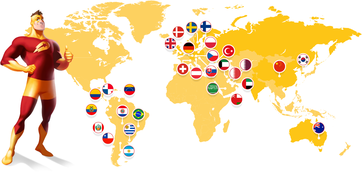 Delivery Hero Is In 64 Countries And - Cashmere On A World Map (1170x600), Png Download