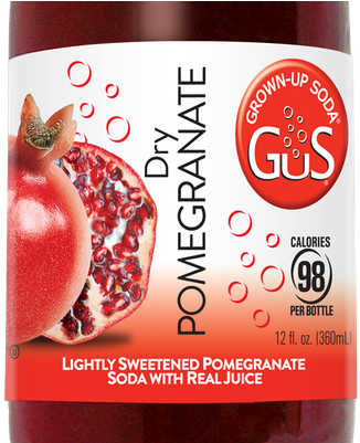 Dry Pomegranate Soda - Gus Dry Pomegranate 12 Oz Glass Bottle - Pack Of 12 (400x400), Png Download