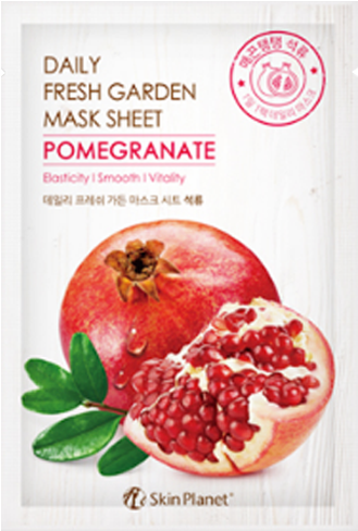 Skin Planet Daily Fresh Garden Mask - Skin Planet Daily Fresh Garden Mask Sheet Pomegranate (410x500), Png Download