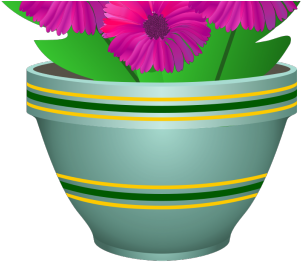 Petal Clipart Big Flower - Bunga Dalam Pot Clipart (640x480), Png Download