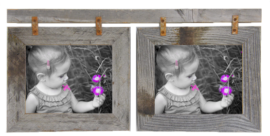 Rustic Reclaimed 2 8 X 10 Vertical Or Horizontal Barnwood - Horizontal 2" Barnwood Conestoga Collage For (2) 8 (524x274), Png Download