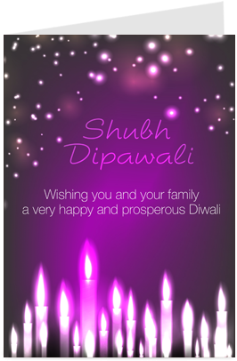 Personalised Luminous Diwali Greeting Card - Greeting Card (284x426), Png Download