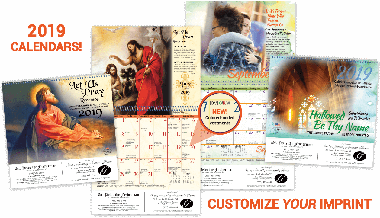 Catholic Calendars - Church Calendars 2019 New Design (1258x722), Png Download