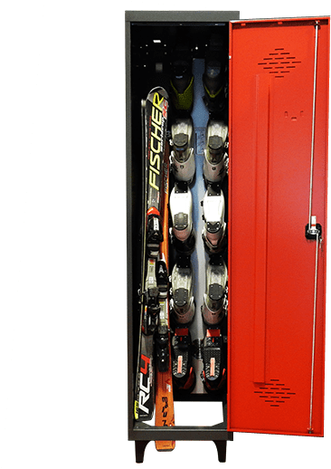 Ski Closet In Steel - Armoire A Ski Metal (690x518), Png Download