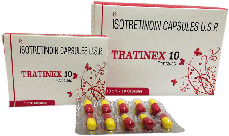 Tratinex Capsules - Isotretinoin Hard Gelatin Capsules (800x800), Png Download