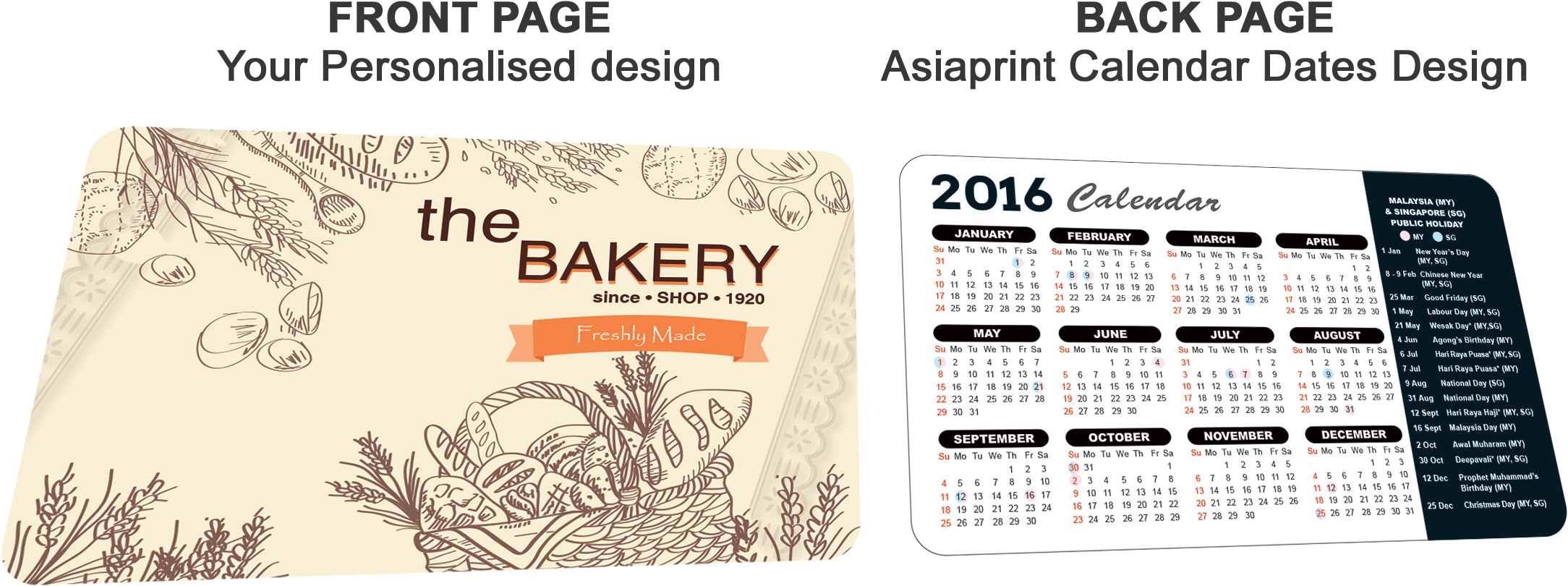 Pocketcalendarpicture - Pocket Calendar Printing Malaysia (2244x886), Png Download