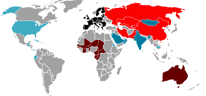 Png - Svg - Countries - Svg - World Map With Countries Svg (700x327), Png Download