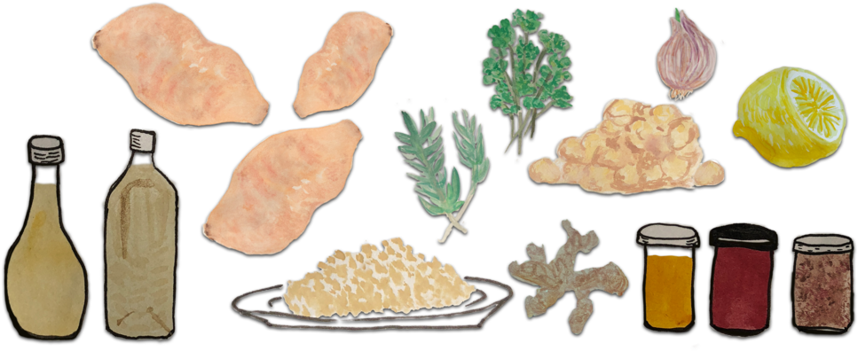 Baked Sweet Potato & Sesame Falafels - Baking (1000x413), Png Download