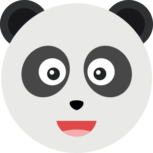 Panda - Cartoon (500x500), Png Download