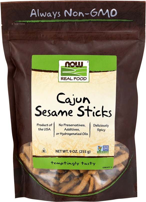 Find In Store - Now Foods Sesame Sticks - Cajun - 9 Oz (620x852), Png Download