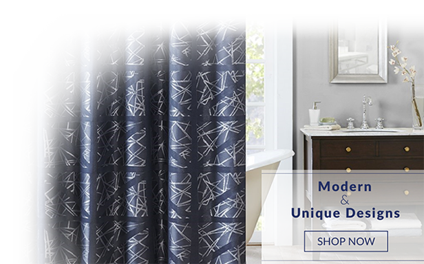 Bath Big - Madison Park Nico Jacquard Shower Curtain, Purple, (616x384), Png Download