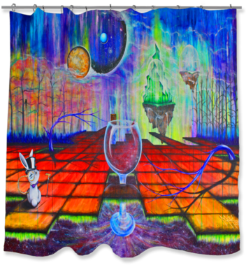 Toast Dose Shower Curtain, 71" X 74" Shower Curtains- - Modern Art (394x394), Png Download