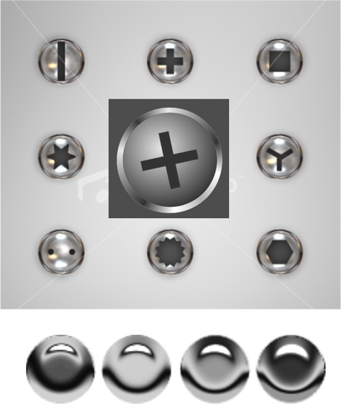 Polished Screw Heads - Screw (680x805), Png Download