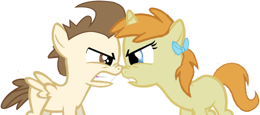 Angry, Argument, Artist - Mlp Brother And Sister (931x479), Png Download