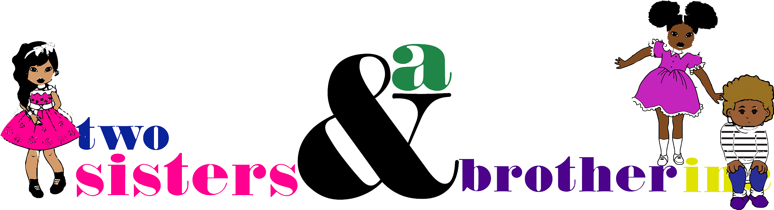 2 Sisters & A Brother - Brother With 2 Sisters (2554x722), Png Download