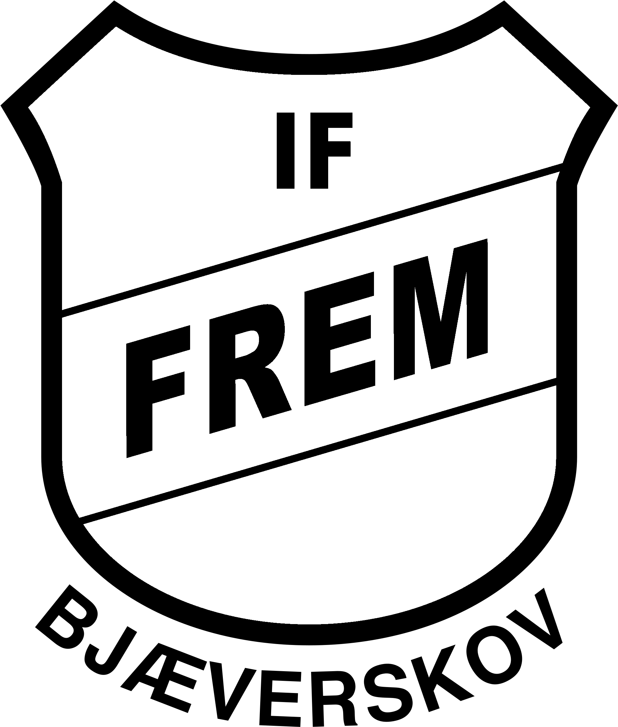 Frem Bjaeverskov Logo Black And White - Bjæverskov Fodbold (2400x2400), Png Download