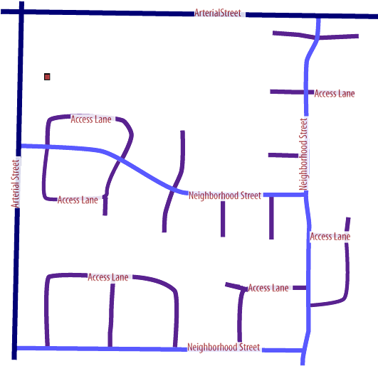 Lrgneighborhood-streets - Diagram (557x552), Png Download