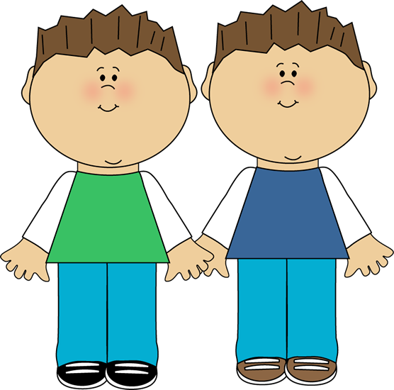 Clip Art > Twin Brothers - Twins Clipart (556x550), Png Download
