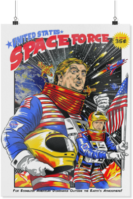 United States Space Force Trump And Pence Poster - Donald Trump (480x480), Png Download