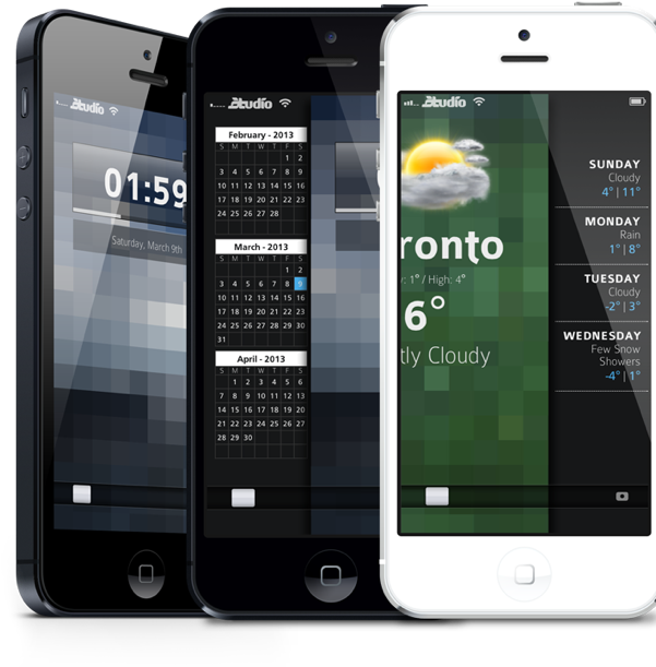 Peekly - Iphone 3g Winterboard Themes (600x652), Png Download
