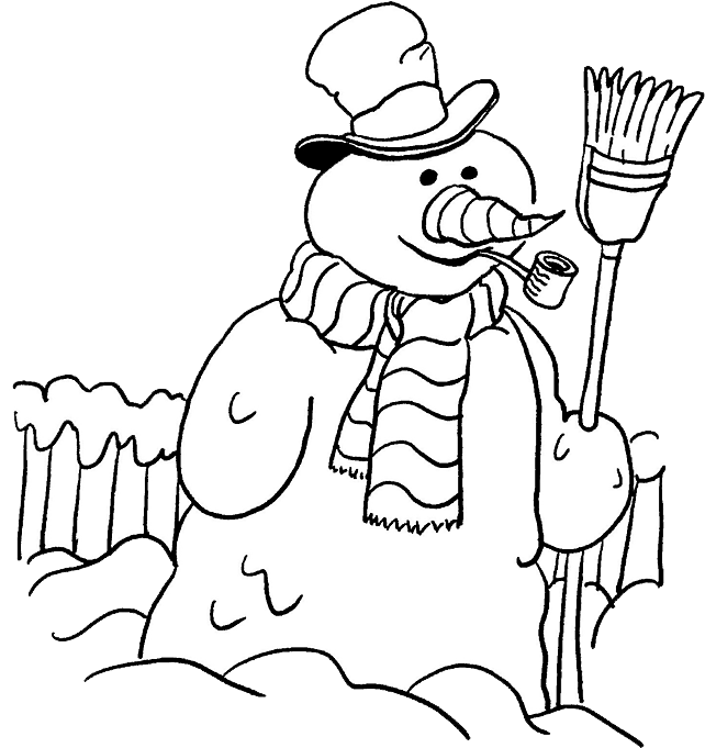 Clip Art Royalty Free Download Snowman With Coloring - School (645x750), Png Download